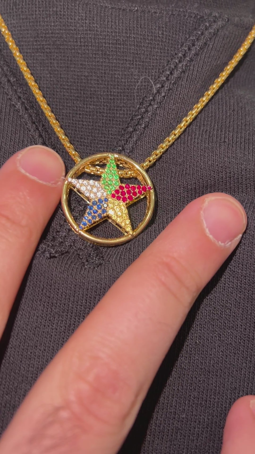 Custom Druze Star Slider Pendant JM Jewellery