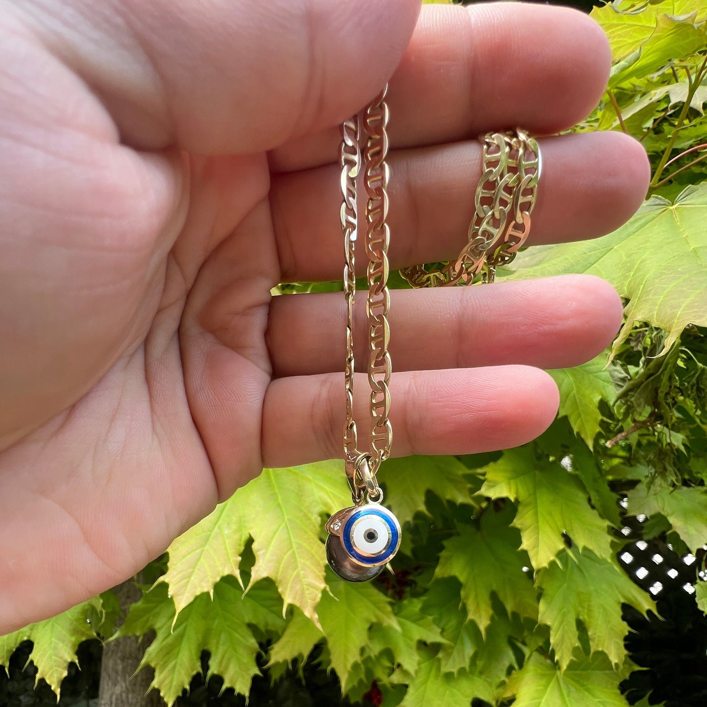 Evil Eye pendant in 14kt