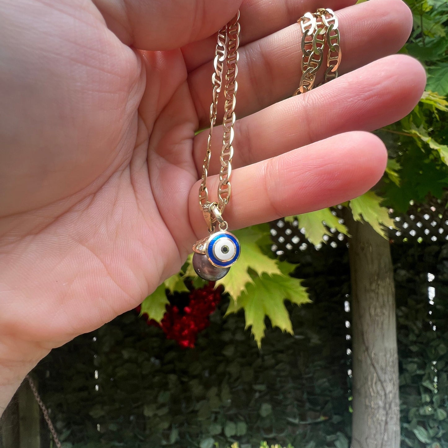 Evil Eye pendant in 14kt